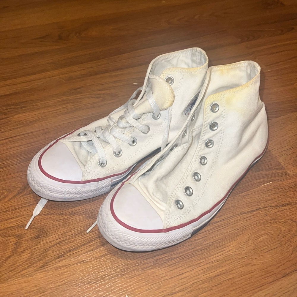 White Converse Hi Tops